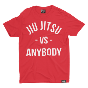 Jiu Jitsu VS ANybody T-shirt Red