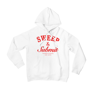 Sweep & Submit Hoodie Red on White